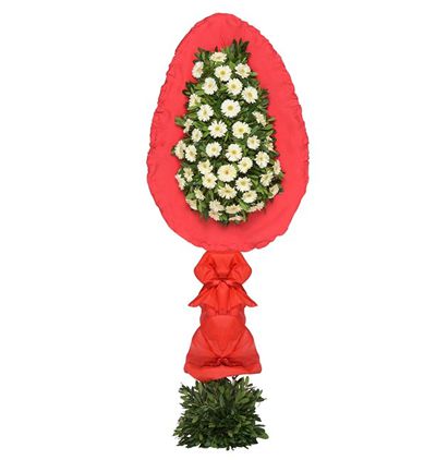  Kayseri Çiçek Beyaz Gerbera Sepet/Çelenk
